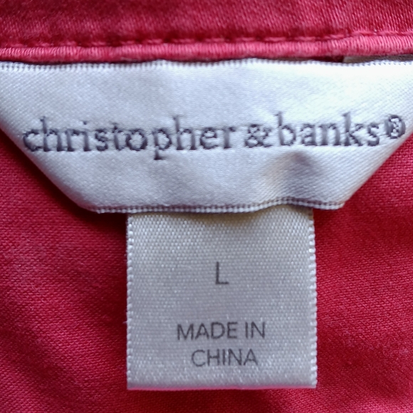 Christopher & Banks cotton zip front vest size L - Picture 4 of 10